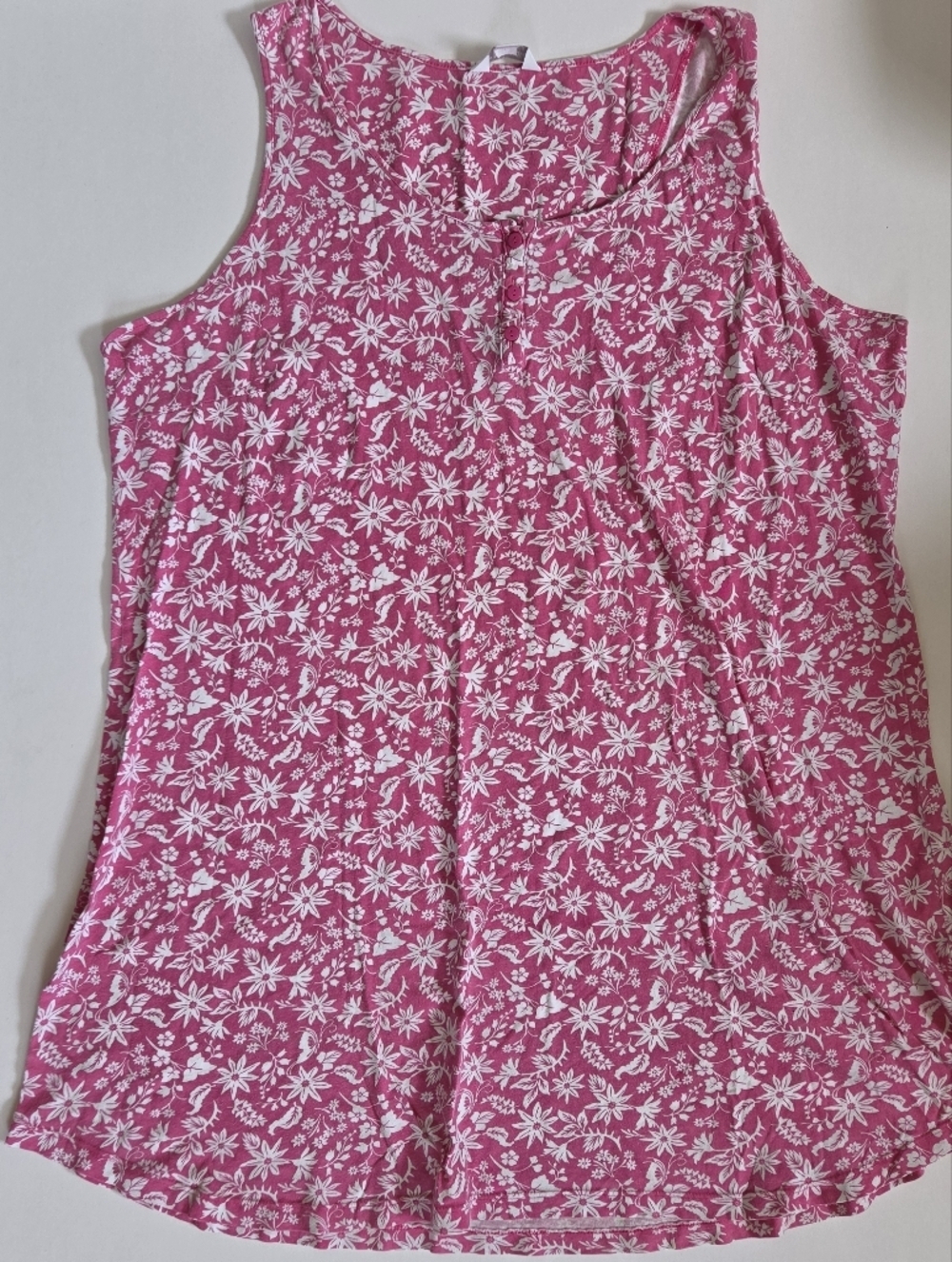Charter Club Intimate Pink Floral Sleeveless Nightgown Country Prairie sz XXL